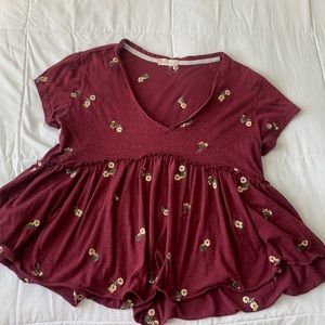 Altar’d State floral peplum top!